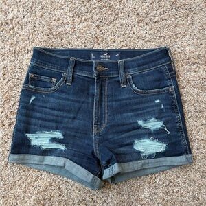 Hollister Women's Blue Denim Shorts